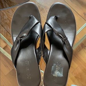 St Johns Bay bronze wedge sandals 😎